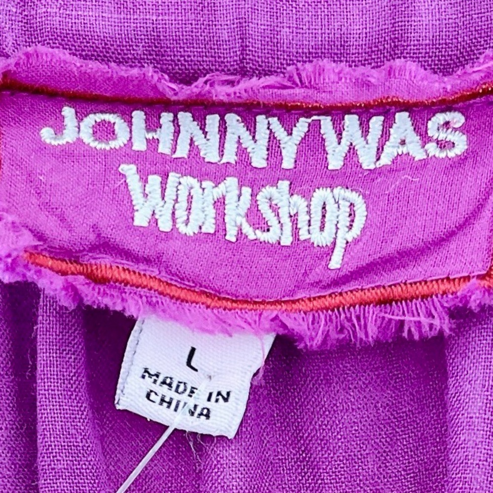 NWT Johnny Was Arzella Blouse Purple Magenta Embroidered Pullover Top Size Large - Picture 8 of 13